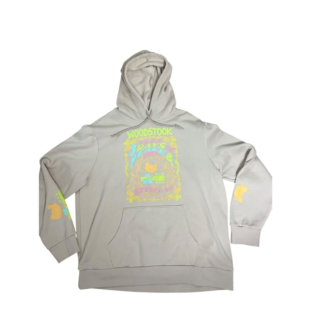 Woodstock 1969 Peace Love Music Hoodie Oversized Graphic Sweatshirt XXL Festival